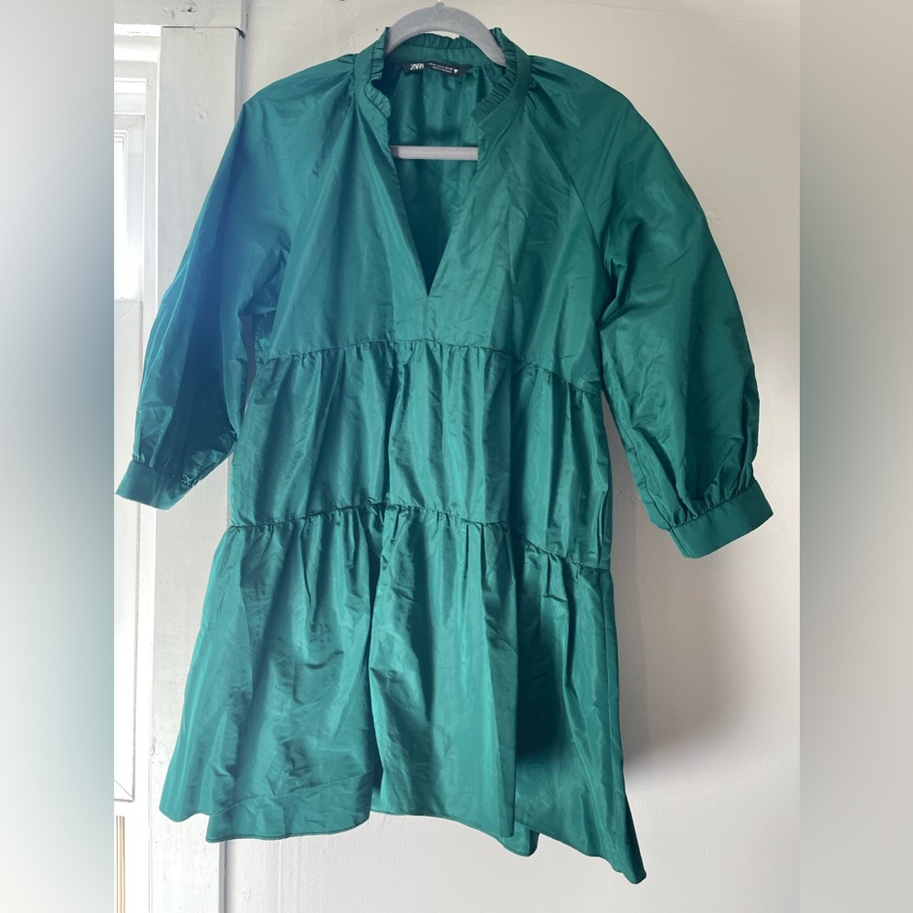 Zara emerald green dress